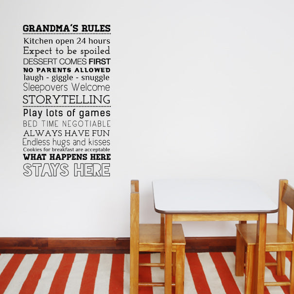 Grandma´s Rules