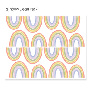 Rainbow Decal Set - Non-Toxic, Reusable, Repositionable