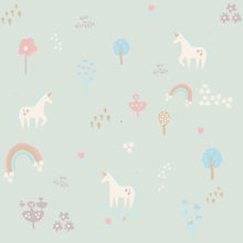 Load image into Gallery viewer, Pastel Green Unicorns and Rainbows