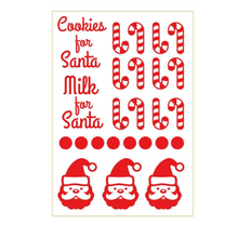 Load image into Gallery viewer, Cookies and Milk for Santa Decals
