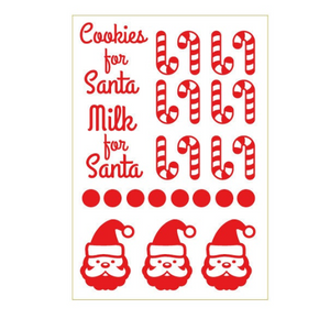 Cookies and Milk for Santa Decals