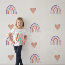 Load image into Gallery viewer, Watercolor Heart Decal Set - Non-Toxic, Reusable, Repositionable